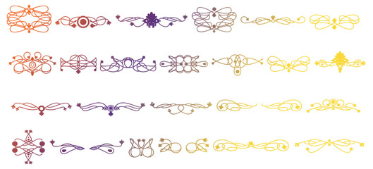 Obraz premium Border and deco icon collection