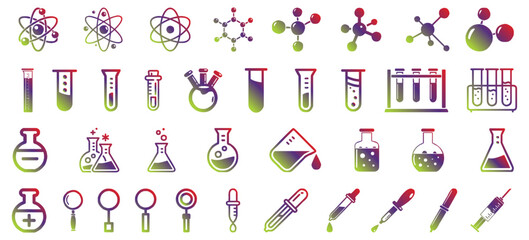 Science lab icon collection