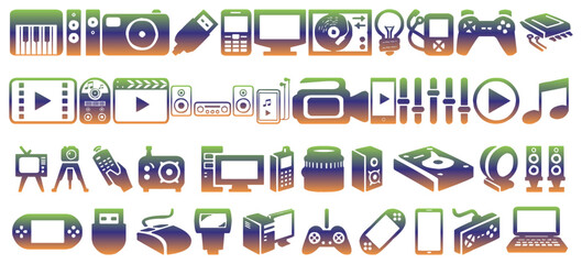 Home appliance icon collection