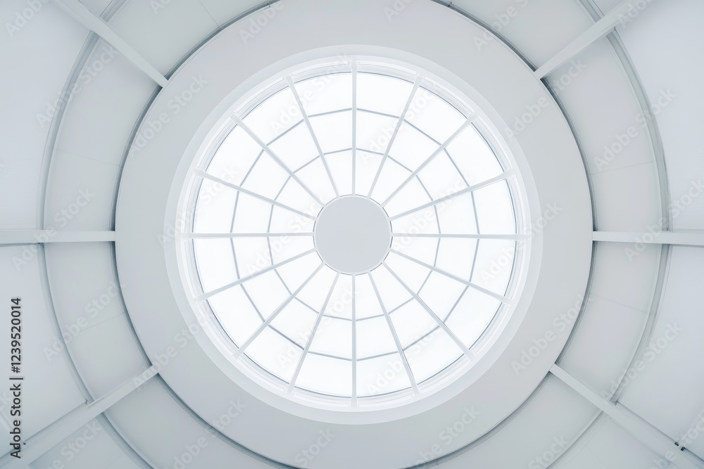Aufkleber modern circular skylight with geometric pattern in minimalist architecture