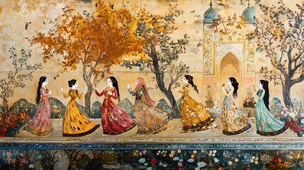 Exploring the art of iranian miniature painting on handmade paper a cultural journey through traditional techniques and aesthetic beauty. Cultural Aesthetics. Illustration
