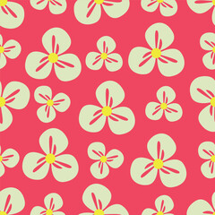 Obraz premium botanical floral vector seamless pattern with roses herbs and leaves big set background with flowers