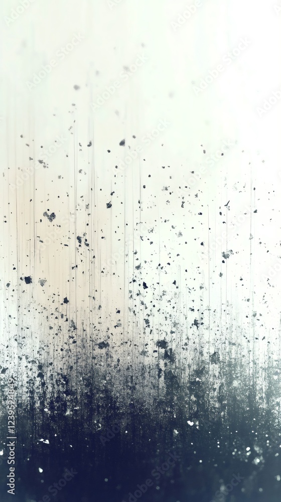 Poster abstract background with falling particles creating a textured gradient effect