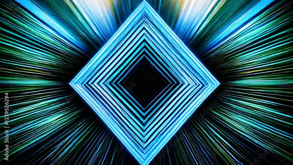 Poster Exploring the Depths of Abstract Geometry Through Striking Light Patterns