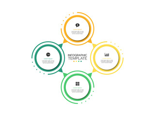 Business circle infographic template. timeline infographic icons designed for abstract background template.
