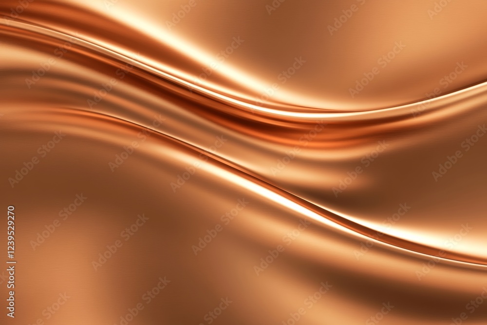 Poster smooth flowing bronze texture with soft metallic waves
