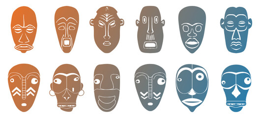 Ethnic mas icon bundle
