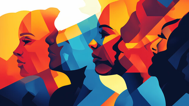 Day of unity bold text graphic design. Typography Integration. Illustration