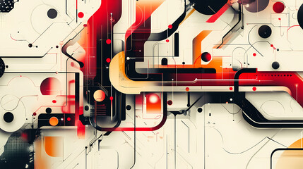 Futuristic digital technology background. Typography Integration. Illustration