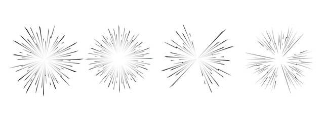 Star explosion in mango style. Big explosion of bomb, lightning, energy. Abstract comic book flash. Anime. Vector illustration.