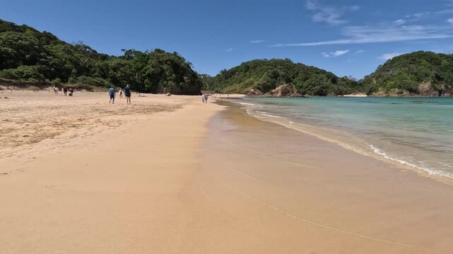 Matapouri Bay Beach Coastline New Zealand Tilt Up