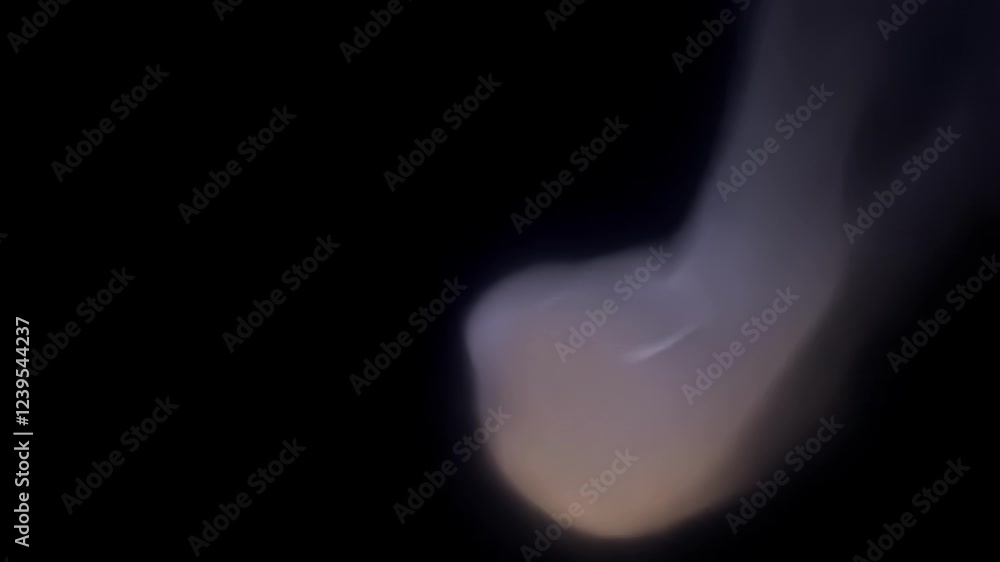 Poster luminous smoke swirling and billowing dynamically against dark background, revealing delicate ethere