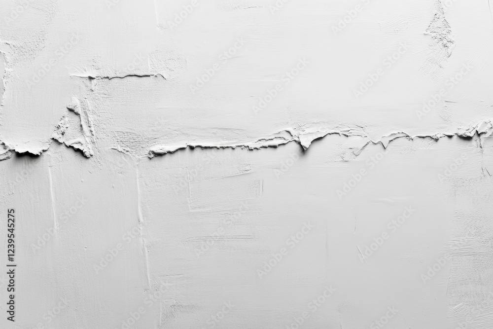 Poster textured white surface with torn edges and abstract patterns