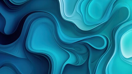 Fototapeta premium Abstract Blue Layered Wave Pattern Design