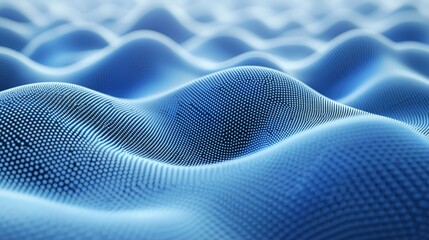 Abstract Blue Wavy Dotted Surface Texture Design