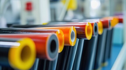 A closeup of highperformance materials being prepared in a lab environment featuring rolls of lightweight composites and thermal protection materials demonstrating the advanced materials