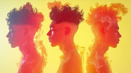Three Men Profiled With Fiery Hair Style