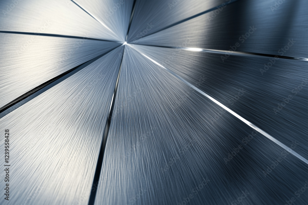 Aufkleber close-up view of intricately brushed metallic surface showcasing a modern design and texture variati