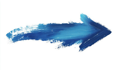 Fototapeta premium Blue Brush Stroke Arrow Design