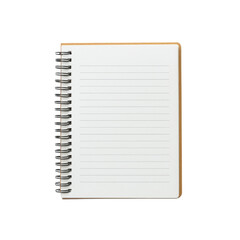 Spiral-bound notebook with blank lined pages, perfect for notes and sketches.