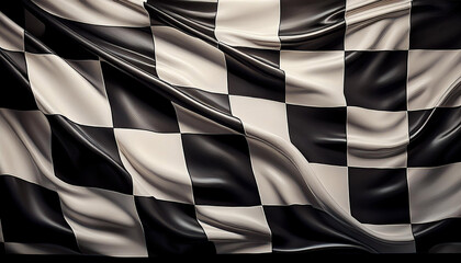 black and white checkered racing flag