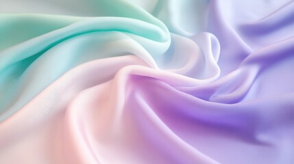 Fototapeta premium Soft Pastel Ombre Fabric Draped Elegantly
