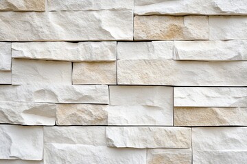 Masonry stone wall with textured blocks for construction, facade cladding, and exterior architectural design.