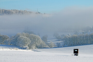 Kempenfeldrom. Winterlandschaft im Eggegebirge. 
