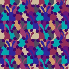 Easter eggs seamless rabbits pattern for wrapping paper and fabrics and linens and kids clothes print and spring party accessories