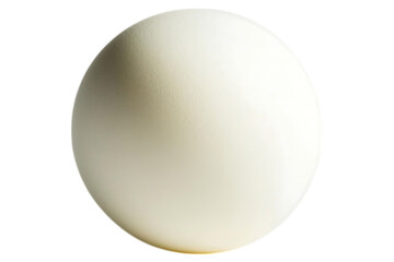 Classic white table tennis ball with smooth surface. With slight texture and soft reflection. Isolated, AI generated.  .