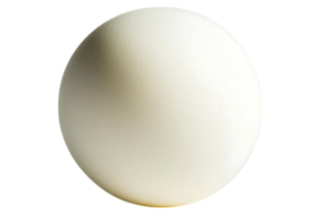 Classic white table tennis ball with smooth surface. With slight texture and soft reflection. Isolated, AI generated.  .