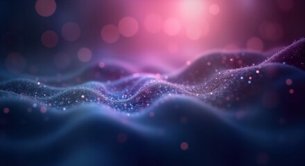 Obraz premium Abstract dark purple, blue gradient background. Grainy texture with blurred edges. Soft lighting creates mysterious atmosphere. Digital artwork. Creative design. Possible use for wallpaper graphic