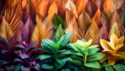 background of colorful plant life