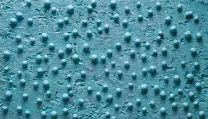 ornamental plaster of light blue colour with small pimples wall surface
