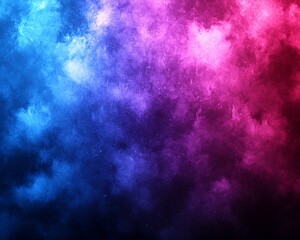 Abstract blue pink smoke clouds, dark background, design element