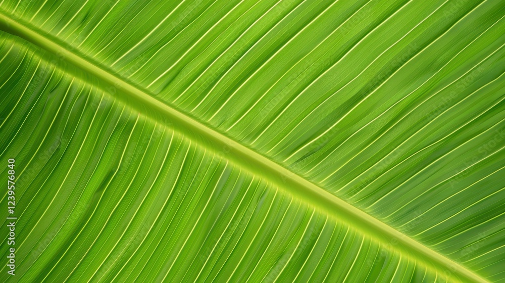 Poster discover the serene beauty of horizontal green leaf textures, perfect for creating calming backgroun