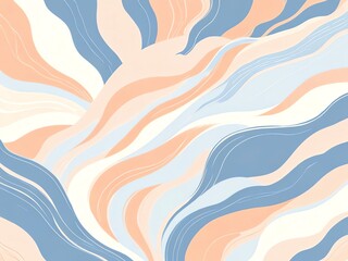 Abstract Pastel Waves: A Serene Digital Artwork