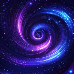 Swirling galaxy of vibrant light and stardust pattern for website background use