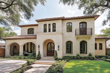 Obraz premium Classic brick texture for architectural facade, construction, and exterior wall cladding.
