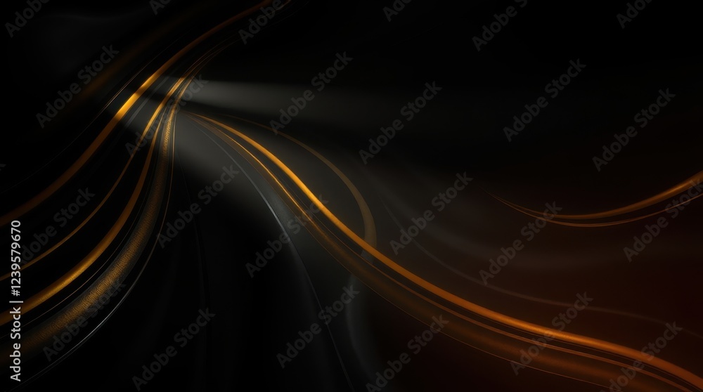 Poster illumination dances through shadows, creating dynamic swirls of light and dark in a mesmerizing abst