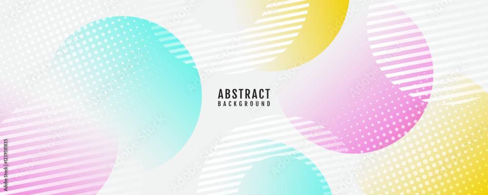 Poster colorful abstract background overlap layer on bright space with circles effect decoration. modern gr