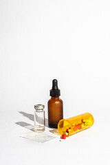 Deadly bottle and pills