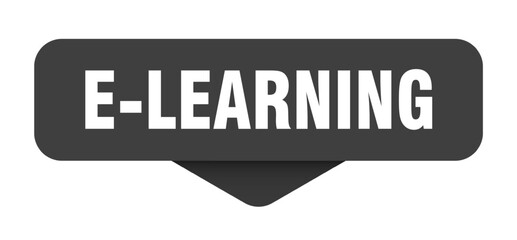 e-learning sticker. e-learning sign on transparent background