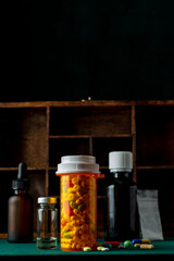 bottles and pills