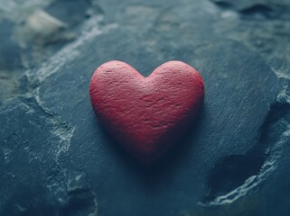 Fototapeta premium The concept design comprises red hearts on black paper, offering an area for text