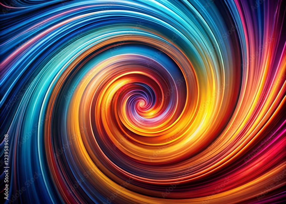Poster Abstract Spiral Background: Dynamic Swirling Design with Copy Space for Text or Logo