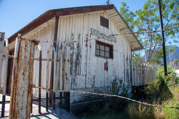 Old Railway building in Hidalgo, Nuevo León. Mexico