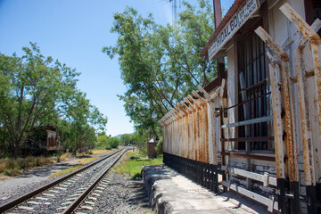 Old Railway building in Hidalgo, Nuevo León. Mexico