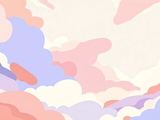 Pastel Dreamland: A Serene Abstract CloudScape