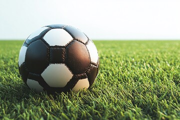 Black And White Soccer Ball On Green Grass Field